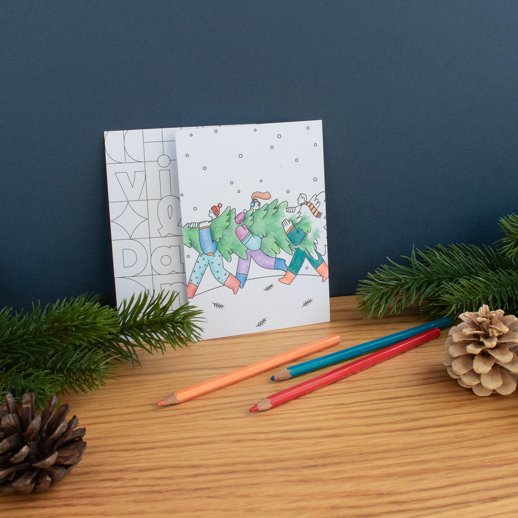 Postkarten-Adventskalender - 24x Malfreude
