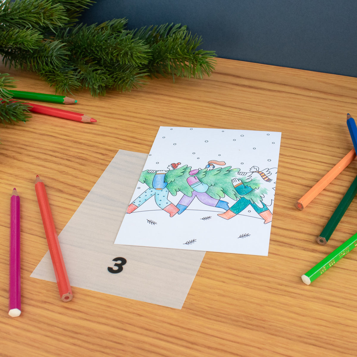 Postkarten-Adventskalender - 24x Malfreude