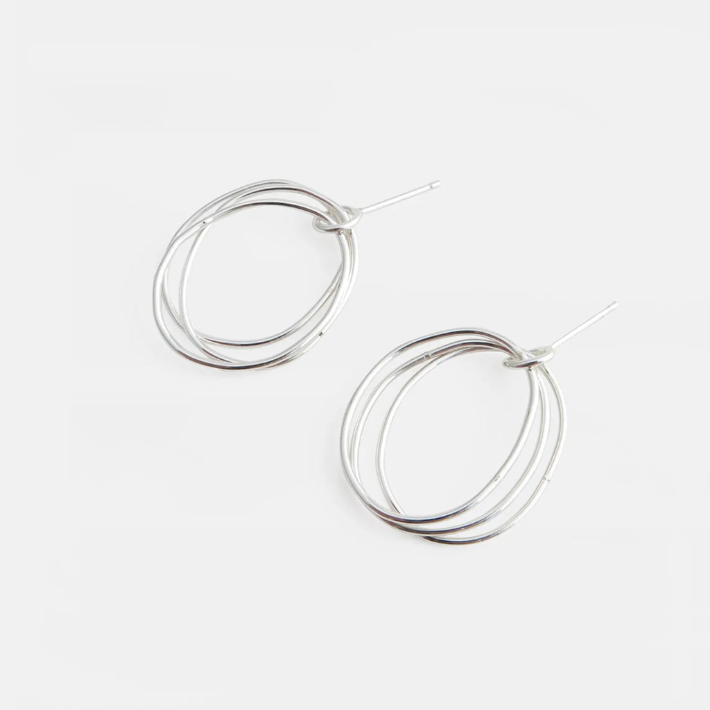 Produktbild Ohrringe dreifach Oval - silber