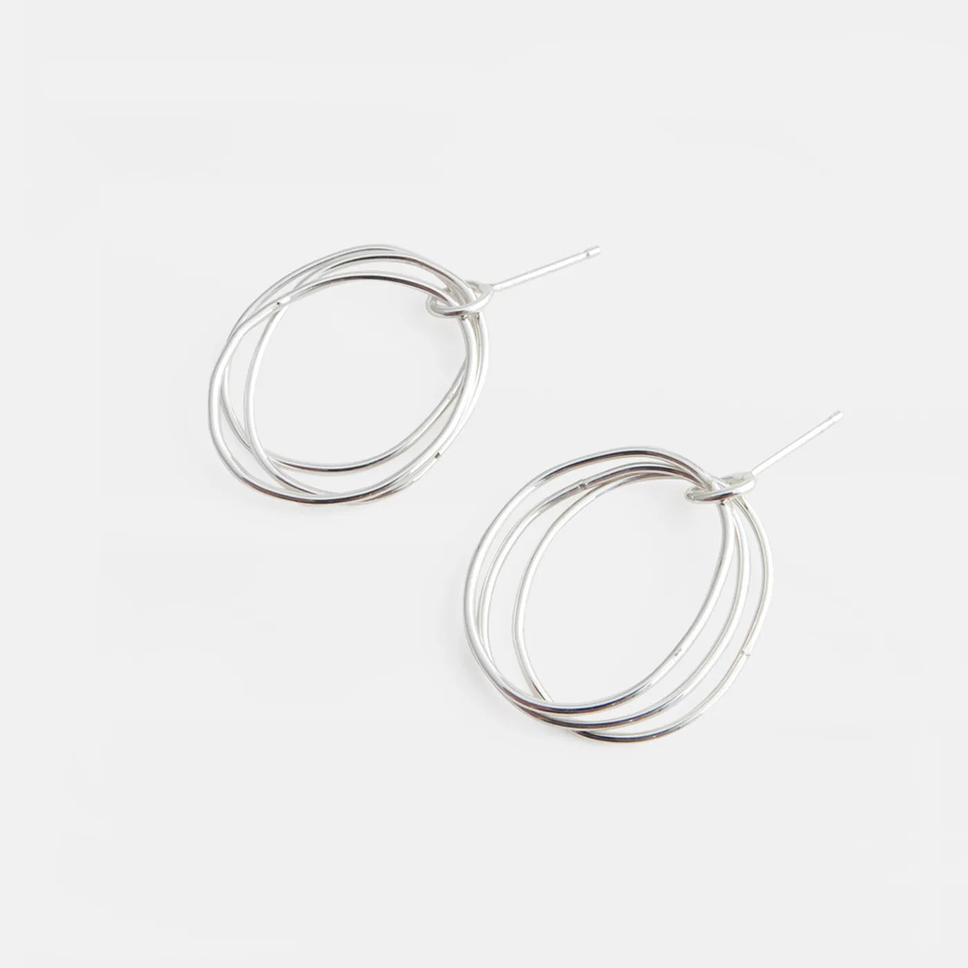 Produktbild Ohrringe dreifach Oval - silber