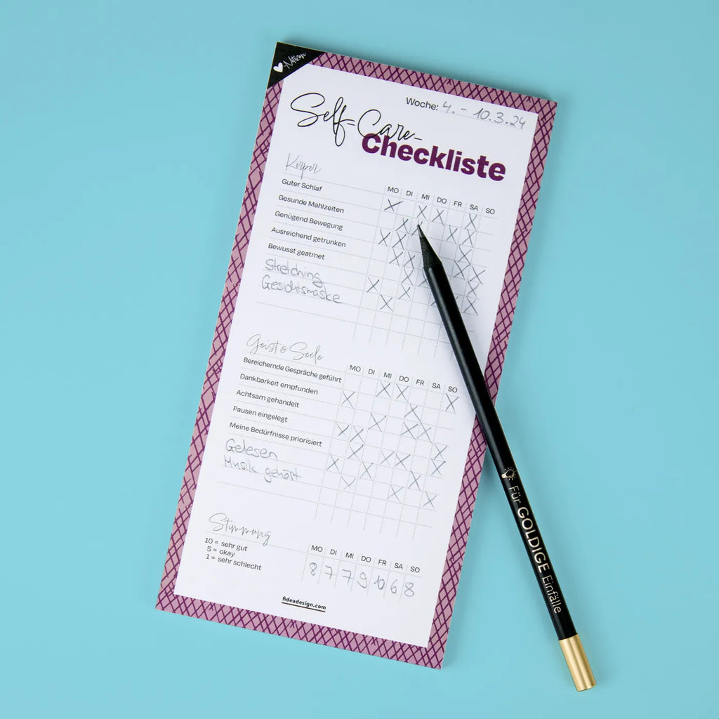 Produktbild Herznotizen - Self-Care Checkliste