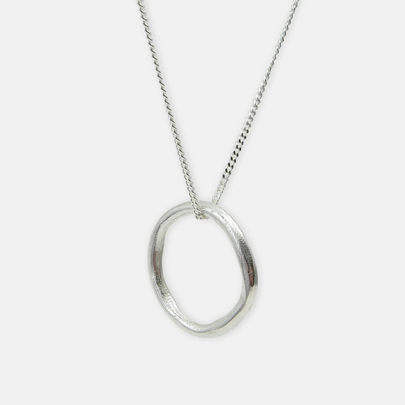 Produktbild Halskette Struktur-Ring - silber