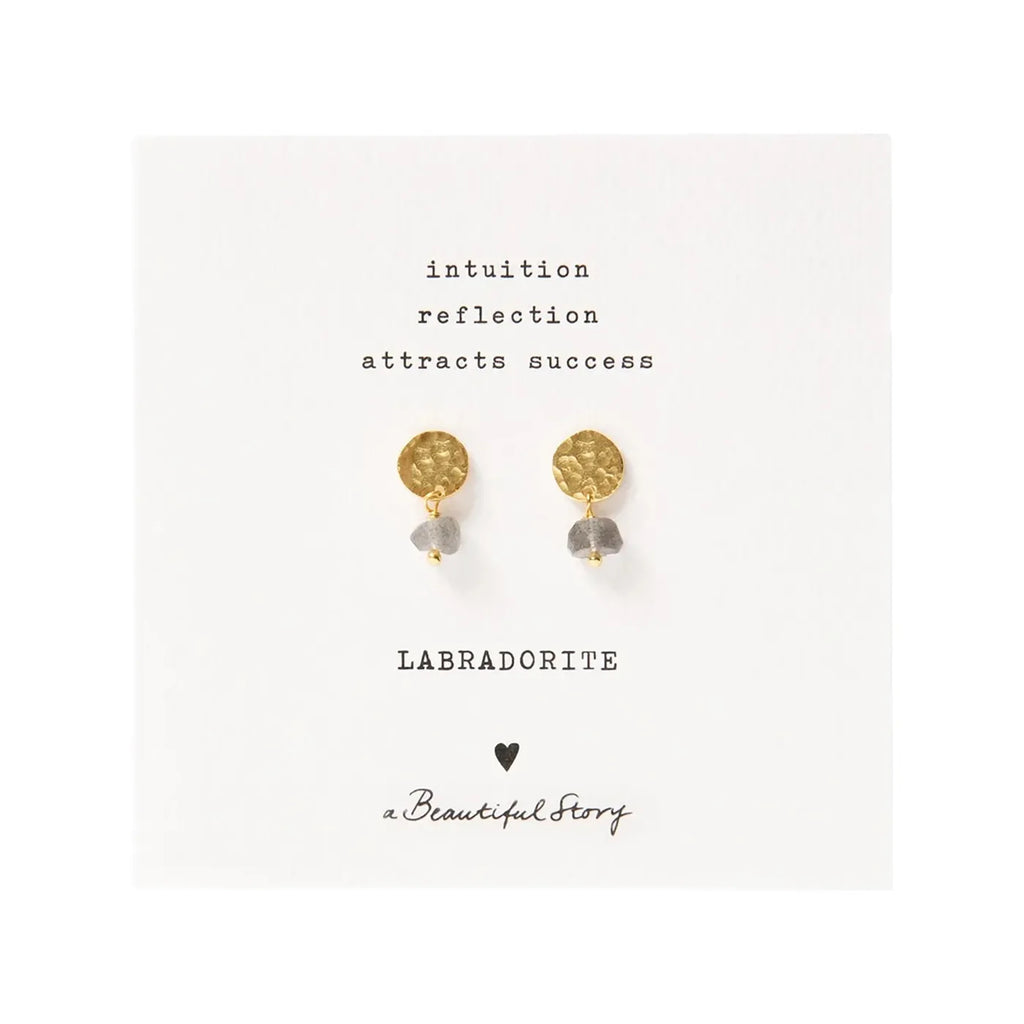 Produktbild Ohrstecker Mini Coin Labradorite