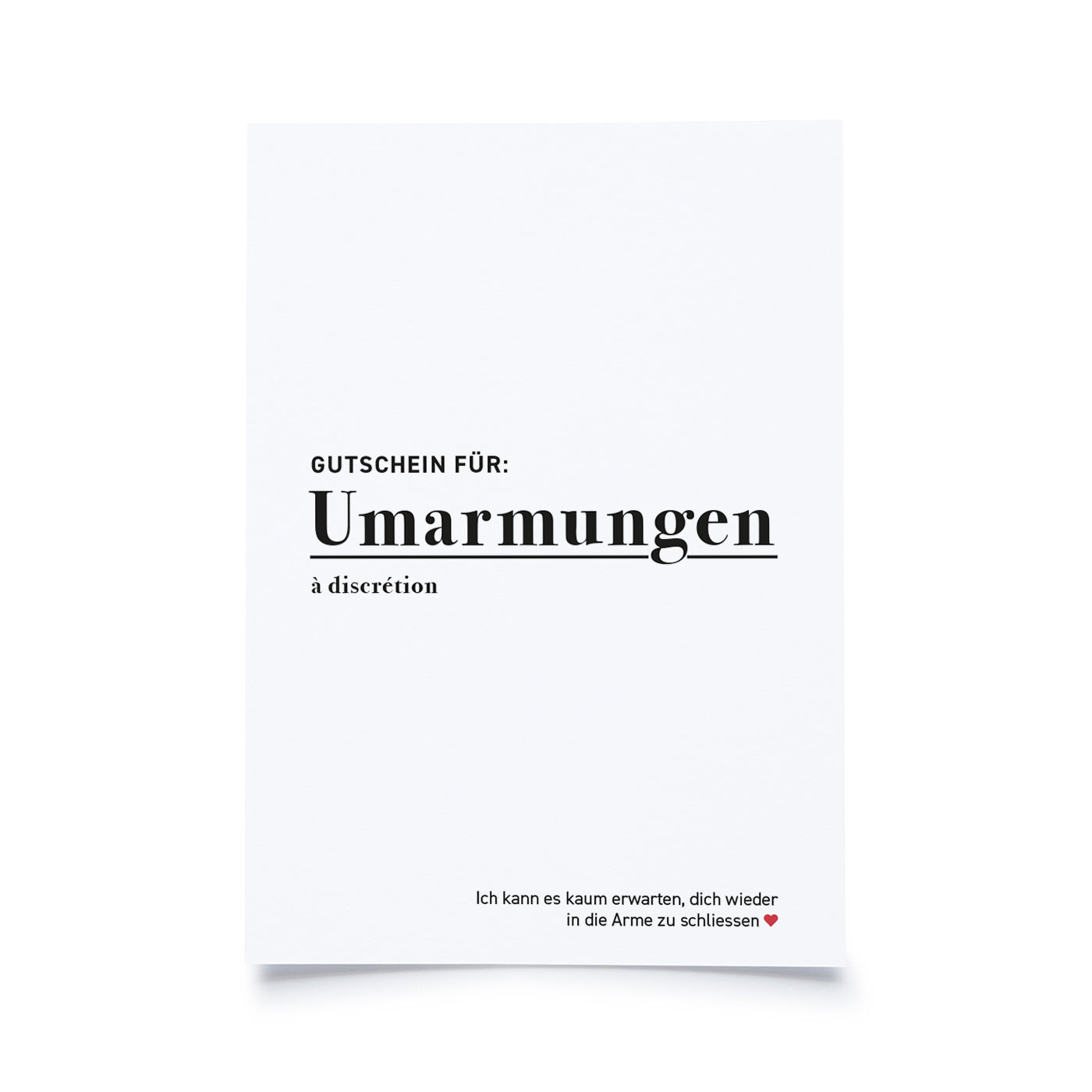 Produktbild Umarmung - Gutschein für
