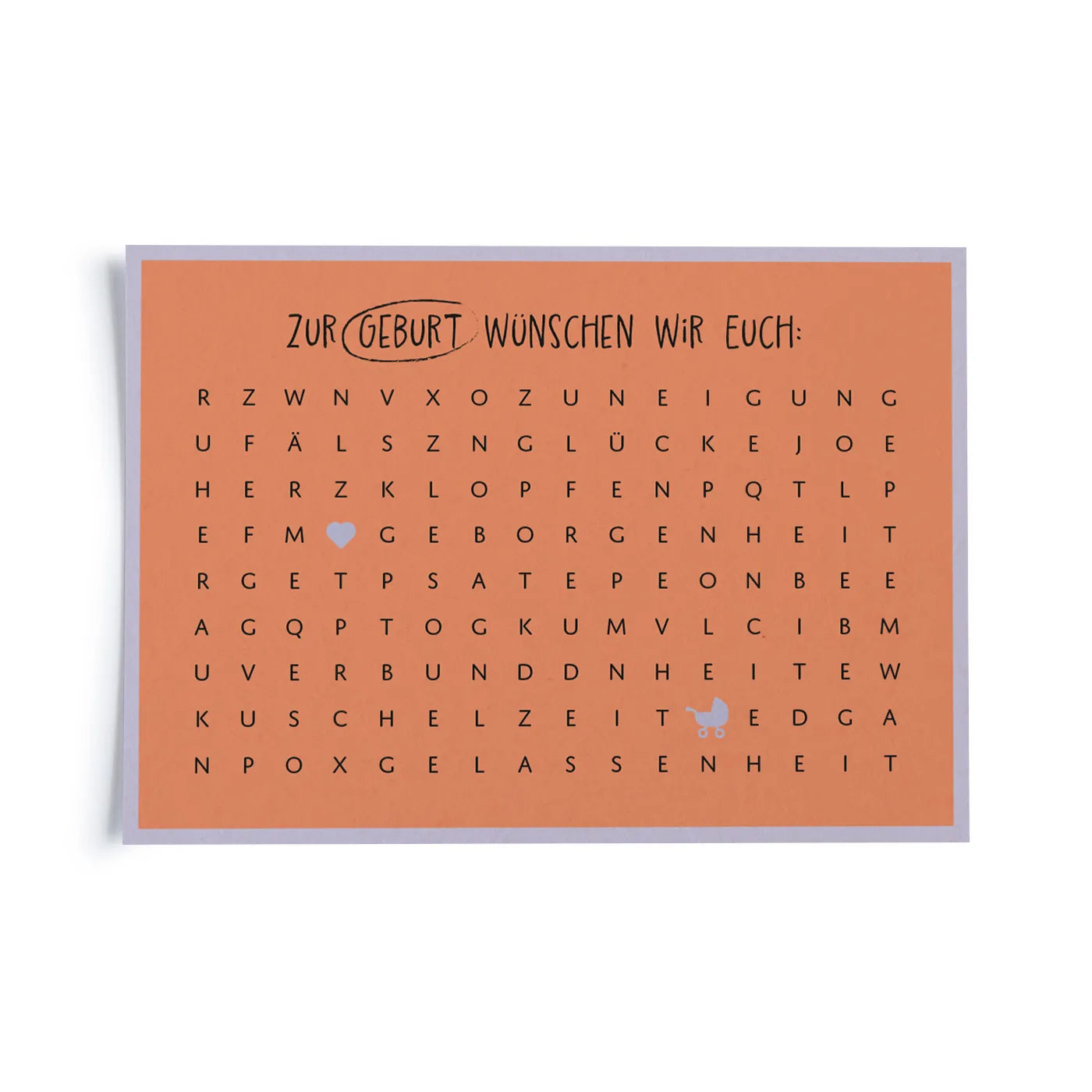 Produktbild Buchstabensalat - Zur Geburt