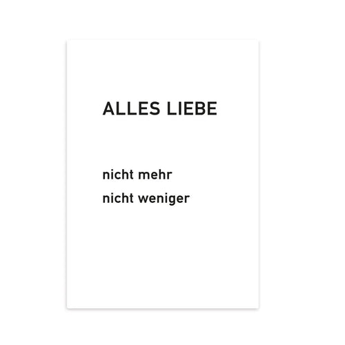 Produktbild Alles Liebe nicht mehr nicht weniger