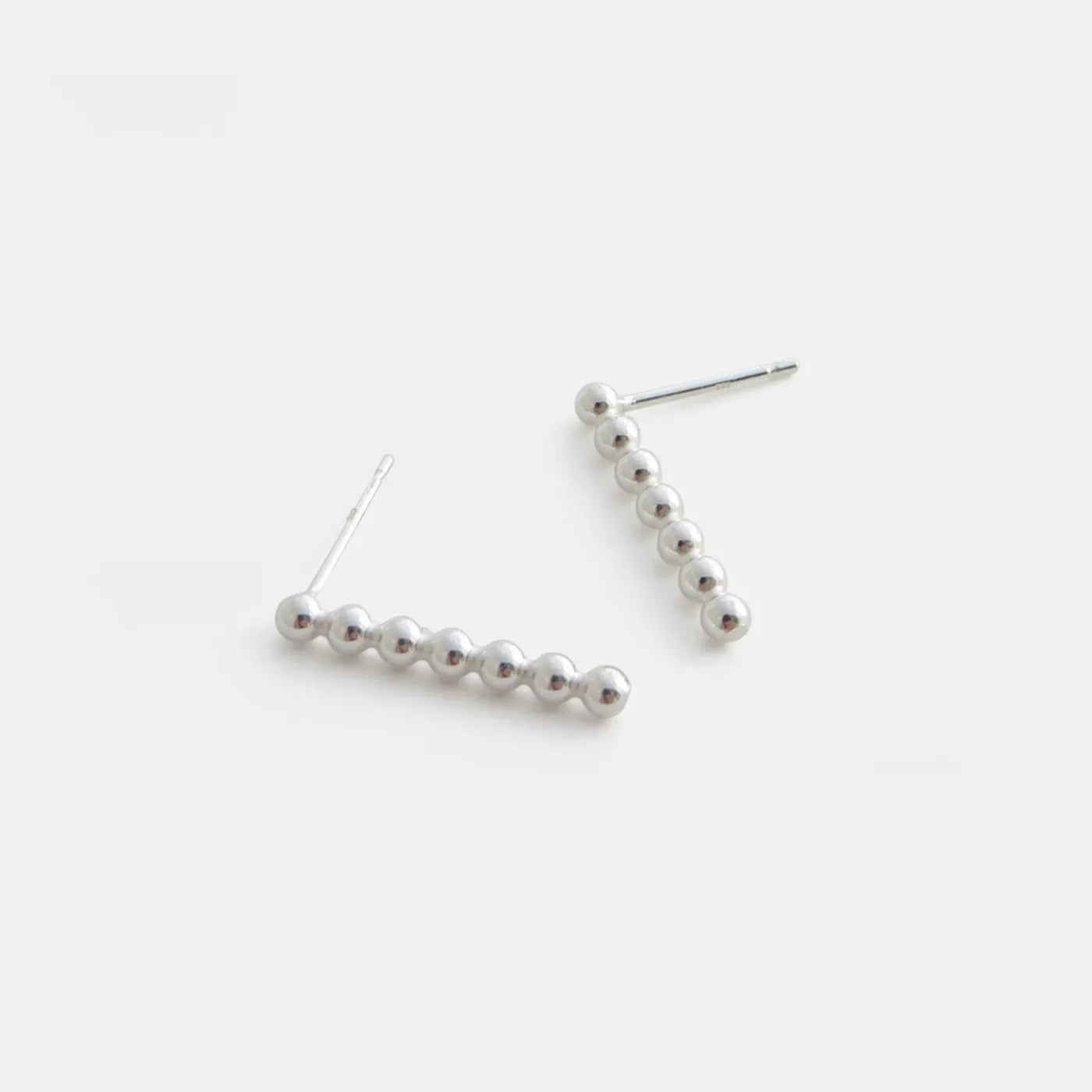 Produktbild Ohrstecker Blasen-Streifen - klein - silber