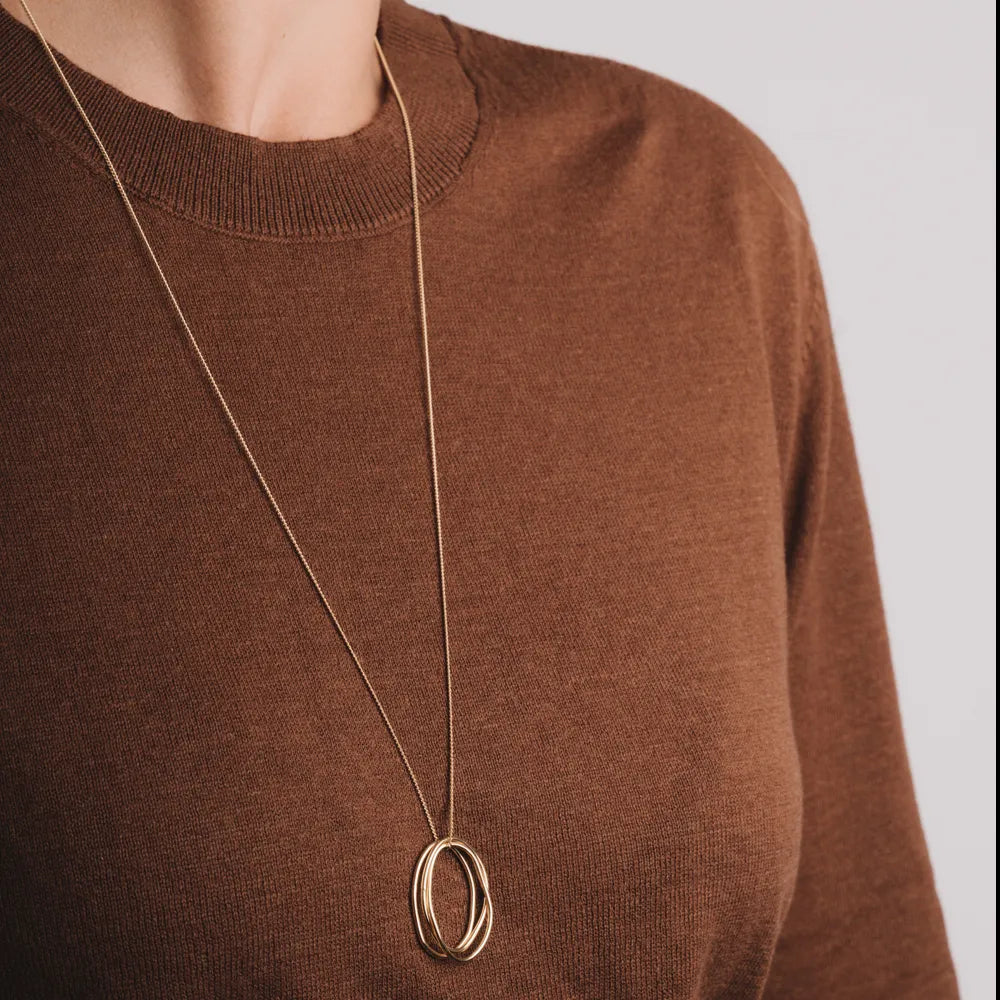 Produktbild Halskette dreifach Oval - gold