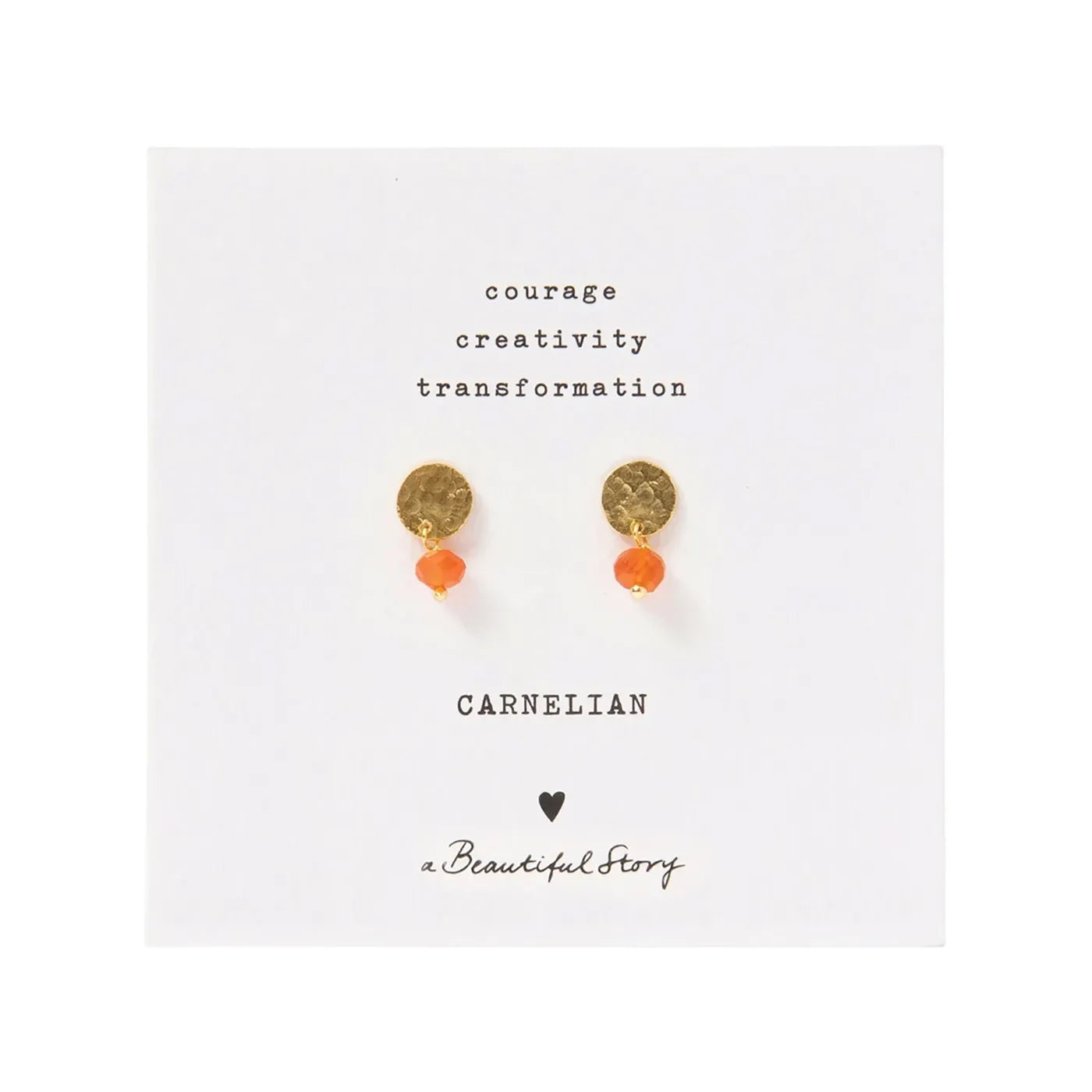 Produktbild Ohrstecker Mini Coin Carnelian