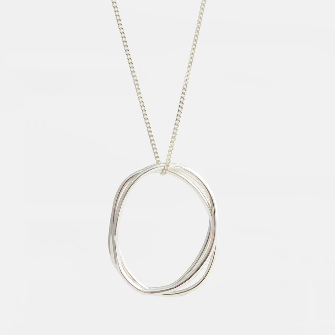 Produktbild Halskette dreifach Oval - silber